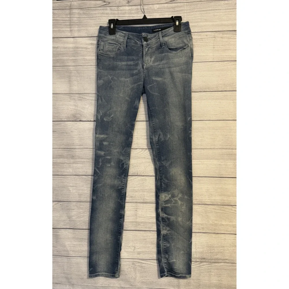 Black Orchid 28 Soft Stretch Skinny Jeans Blue Embellished Back Pocket